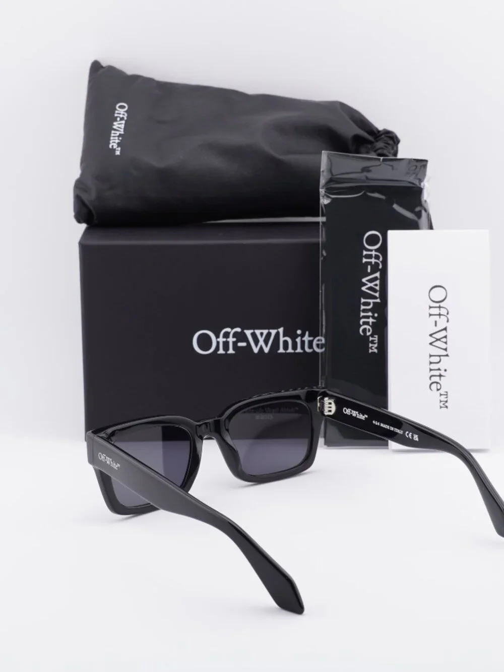 Off-White OERI108 MIDLAND 1007 Square Sunglasses – Black / Grey